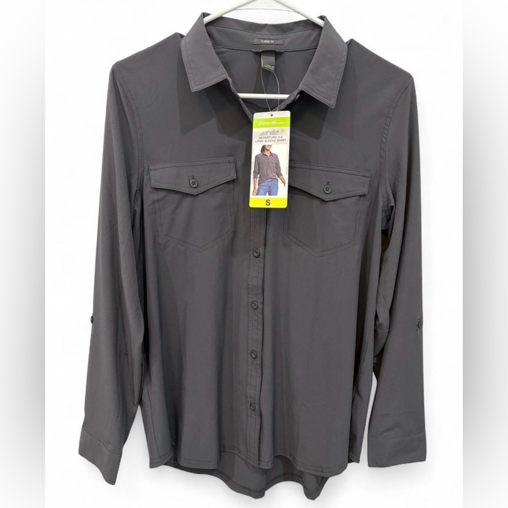 NWT Women's Eddie Bauer Long Sleeve Shirt Small Lightweight UPF Moisture Wicking